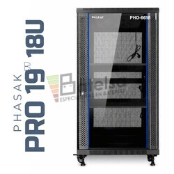 Armario Rack 18U 600x600 | Phasak Pro PHO-6618 19 In